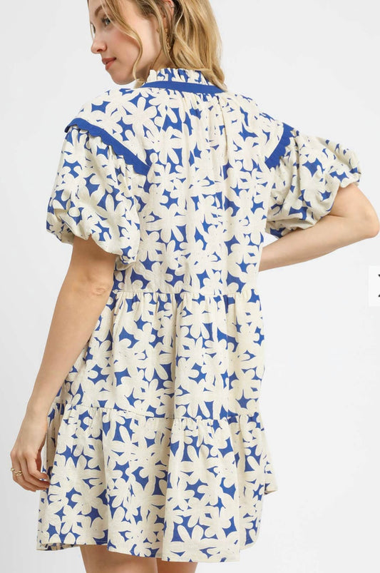Tiered Floral Print Babydoll Dress