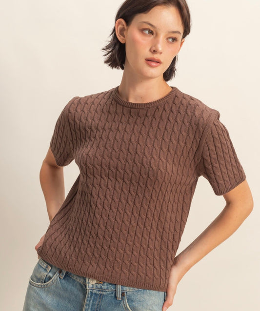 Cable Knit Top
