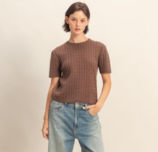 Cable Knit Top
