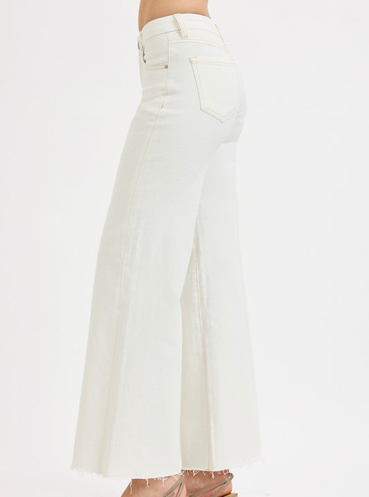 Risen Jeans Wide Leg Pants