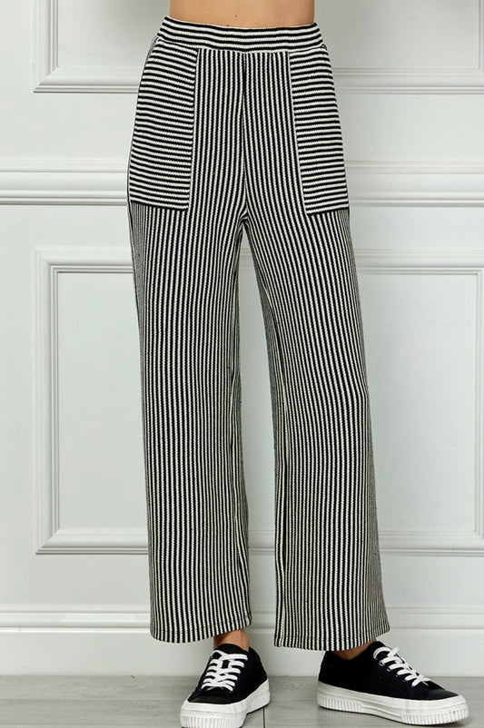 Cropped Stripe Pants