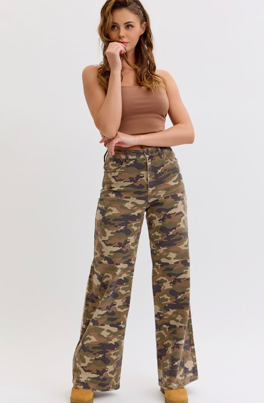 Camo Wide Leg Pants