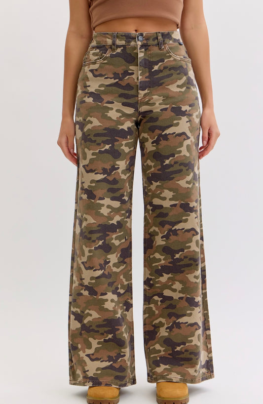 Camo Wide Leg Pants