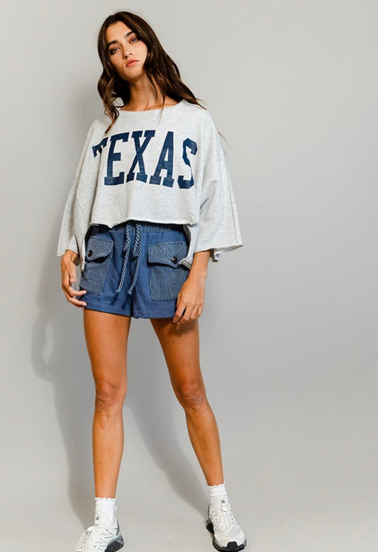 Texas Cropped Fleece Shirt