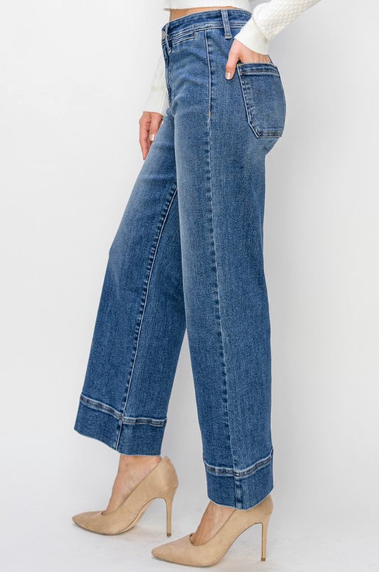 RISEN High Rise Front Crop Jean