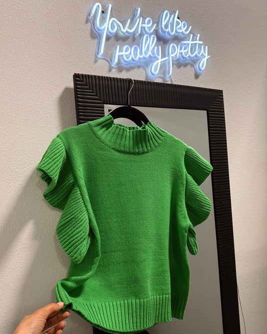 Green Knit Top