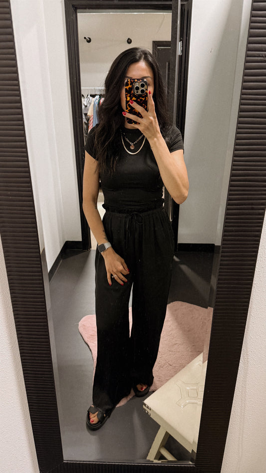 Black Silk Pants