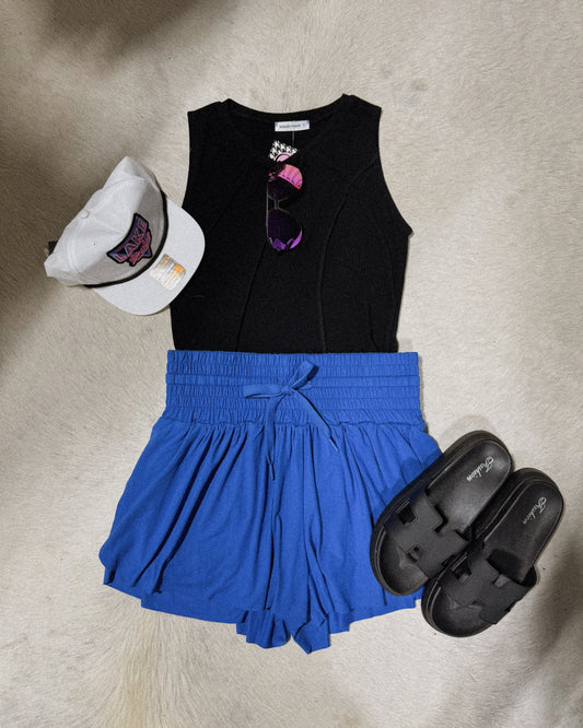 umgee elastic waist shorts