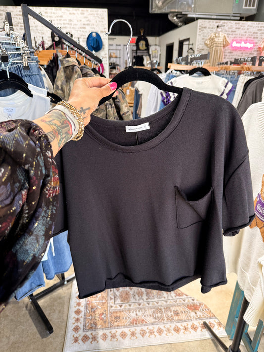 RAW HEM BOXY TEE