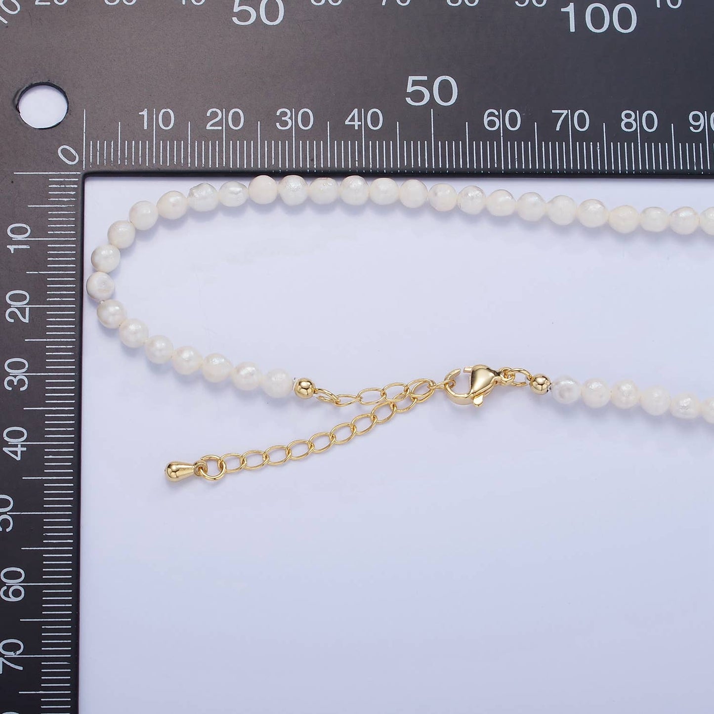 16K Gold Filled 4mm Freshwater Pearl 18 Inch Necklace