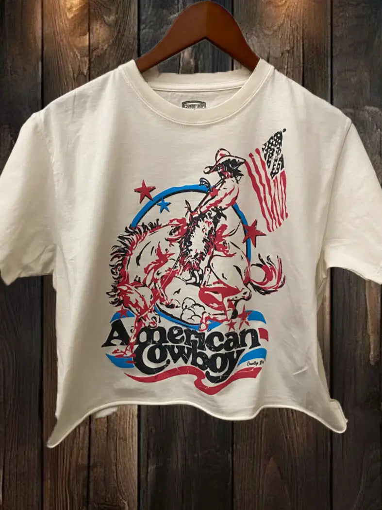 American Cowboy Cropped Tee