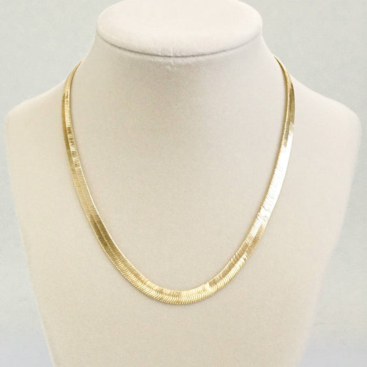 Shiny Herringbone chain necklace