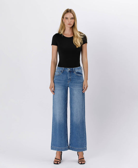 VERVET HIGH RISE TROUSER WIDE JEANS