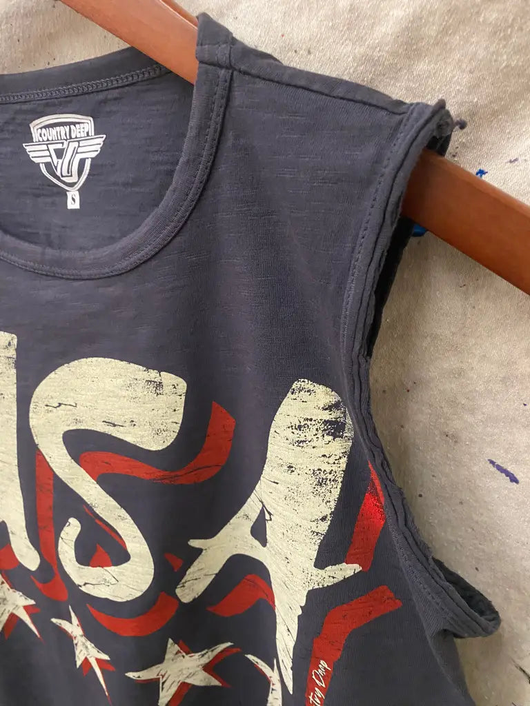 Vintage Black USA Muscle Tee