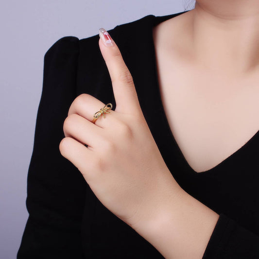 14K Gold Filled Rope Ribbon RingGold