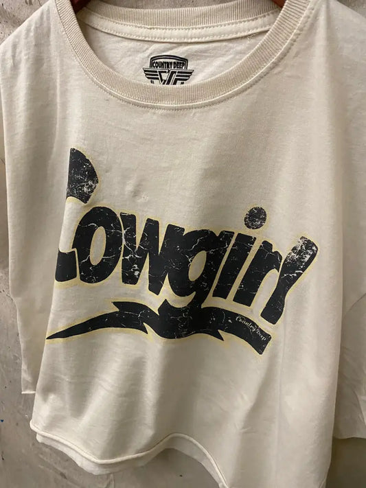 Vintage Cowgirl Cropped Tee